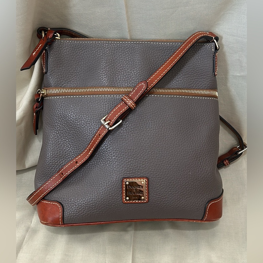 Dooney & Bourke Pebble Grain Cross Body Bag Color: Elephant